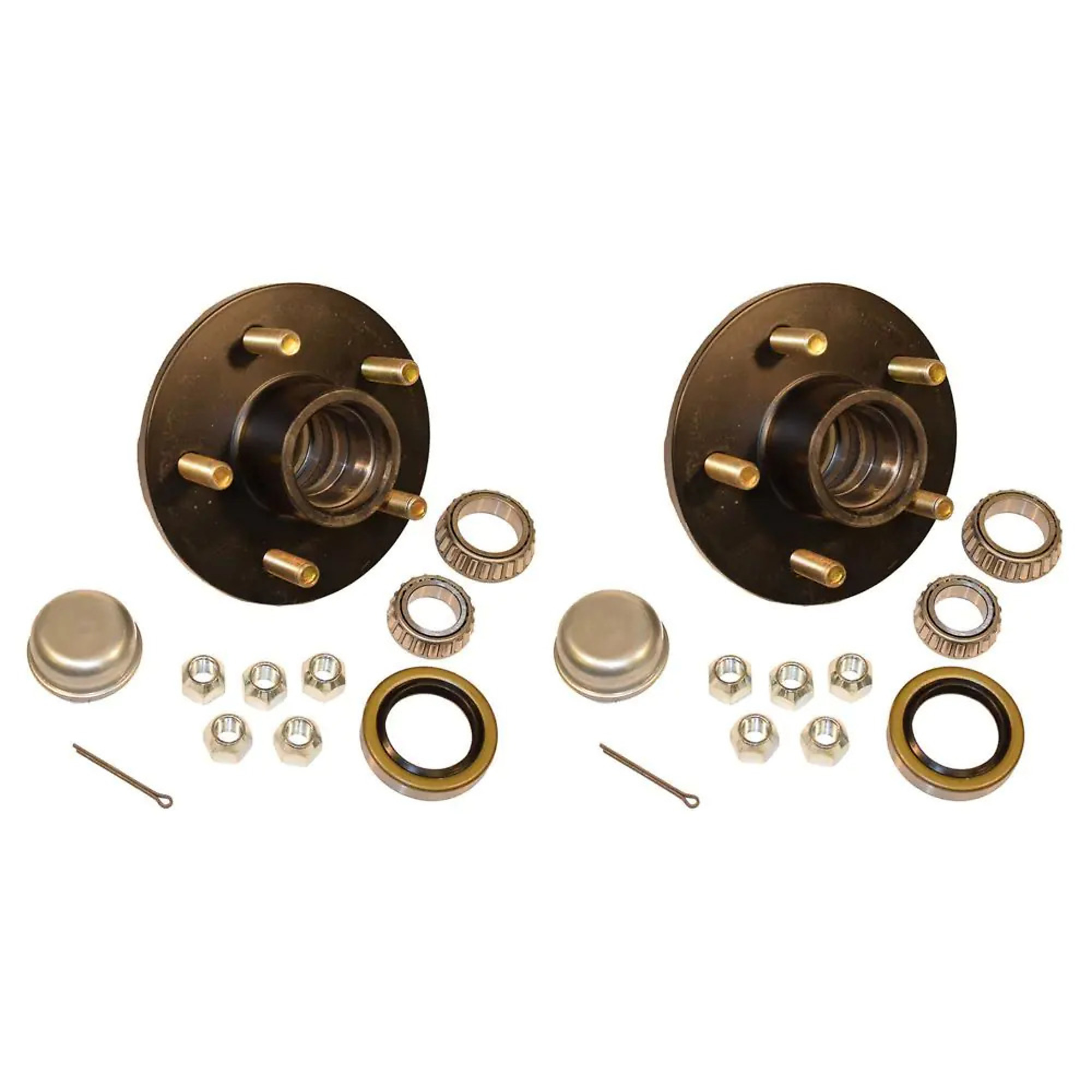 Rigid Hitch 5-Bolt Idler Hub Kits, Pair, For 1-3/8in.–1-1/16in. Tapered Spindles, 5-Bolt on 4.5in. Circle, 3500-Lb. Axle, 1750-Lb. Capacity per Hub, Model# H-1000-PR
